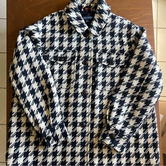 Tommy Hilfiger Jackets & Blazers - Tommy Hilfiger Navy and White Houndstooth Coat